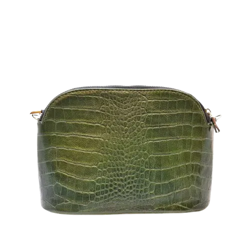 کیف دوشی چرم گاوی زنانه رنگ سبز