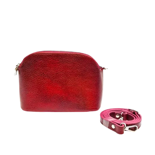 کیف دوشی چرم گاوی زنانه رنگ قرمز