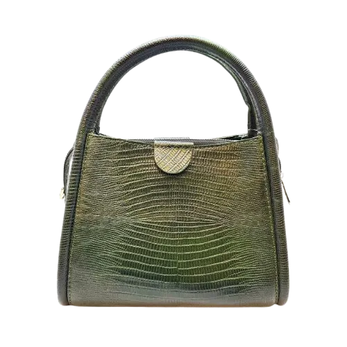 کیف زنانه چرم گاوی رنگ سبز