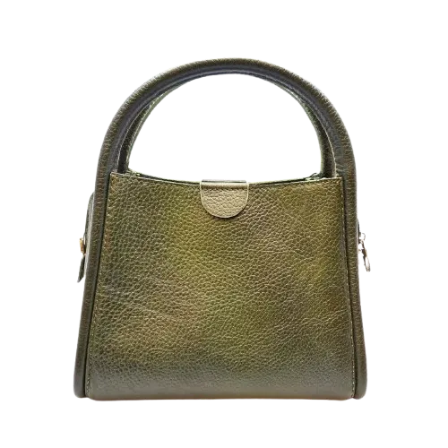 کیف زنانه چرم گاوی رنگ سبز