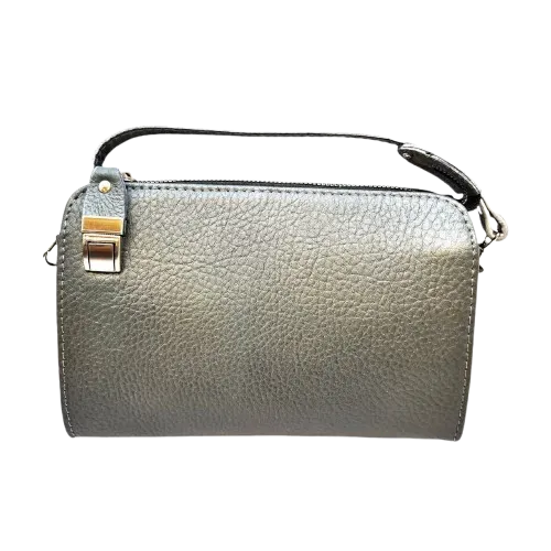 کیف تمام چرم گاوی رنگ طوسی