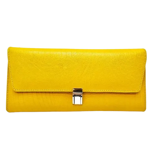 کیف دستی زنانه چرم رنگ زرد