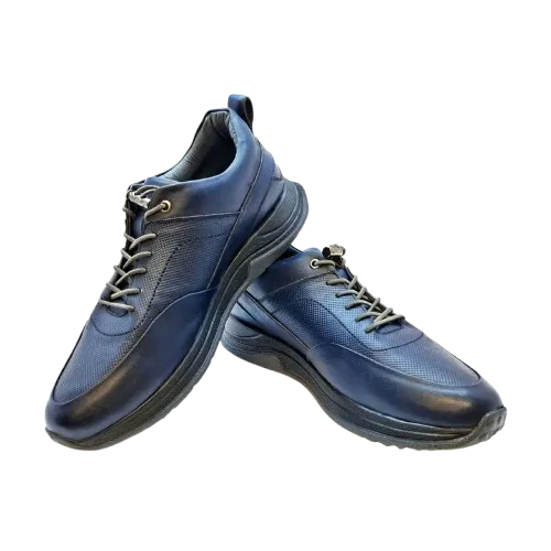 کفش اسپرت مردانه چرم مدل جرج رنگ سورمه ای