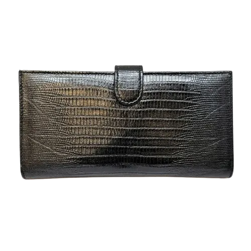 کیف پول چرم زنانه پالتویی رنگ مشکی