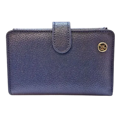 کیف پول چرم رنگ سورمه ای