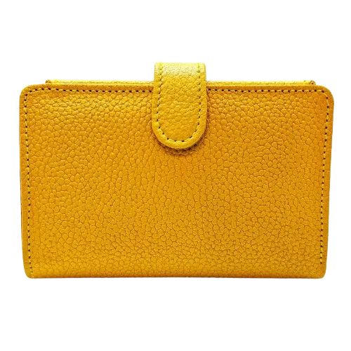 کیف پول چرم رنگ زرد