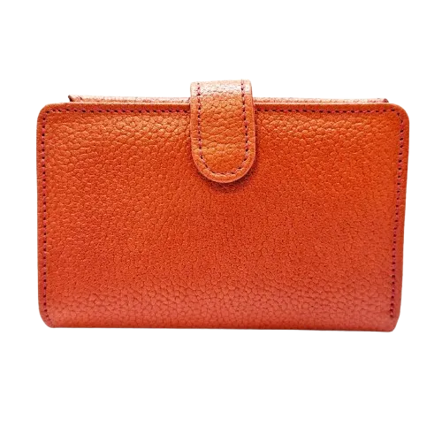 کیف پول چرم رنگ عسلی