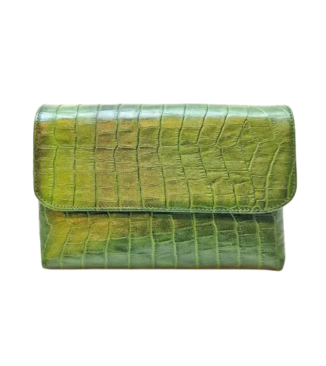 کیف دوشی چرم زنانه رنگ سبز