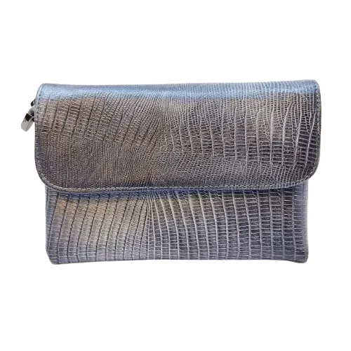 کیف دوشی چرم زنانه رنگ طوسی