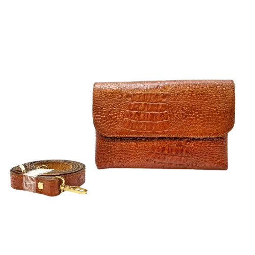 کیف دوشی چرم زنانه رنگ قهوه ای