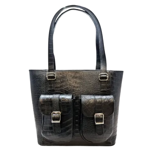 کیف زنانه تمام چرم گاوی رنگ مشکی