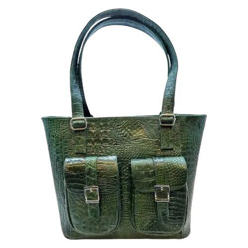 کیف زنانه تمام چرم گاوی رنگ سبز