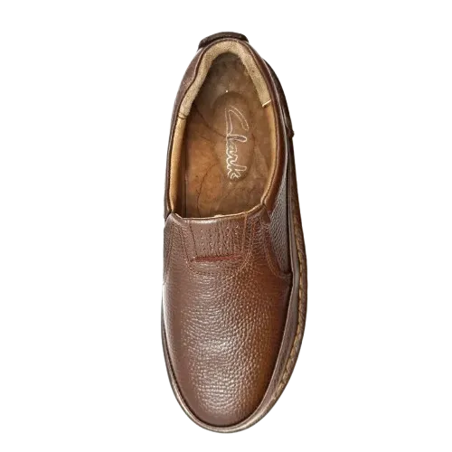 کفش چرم راحتی کلارک اصل تبریز رنگ قهوه ای