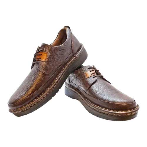 کفش چرم راحتی کلارک اصل تبریز رنگ قهوه ای